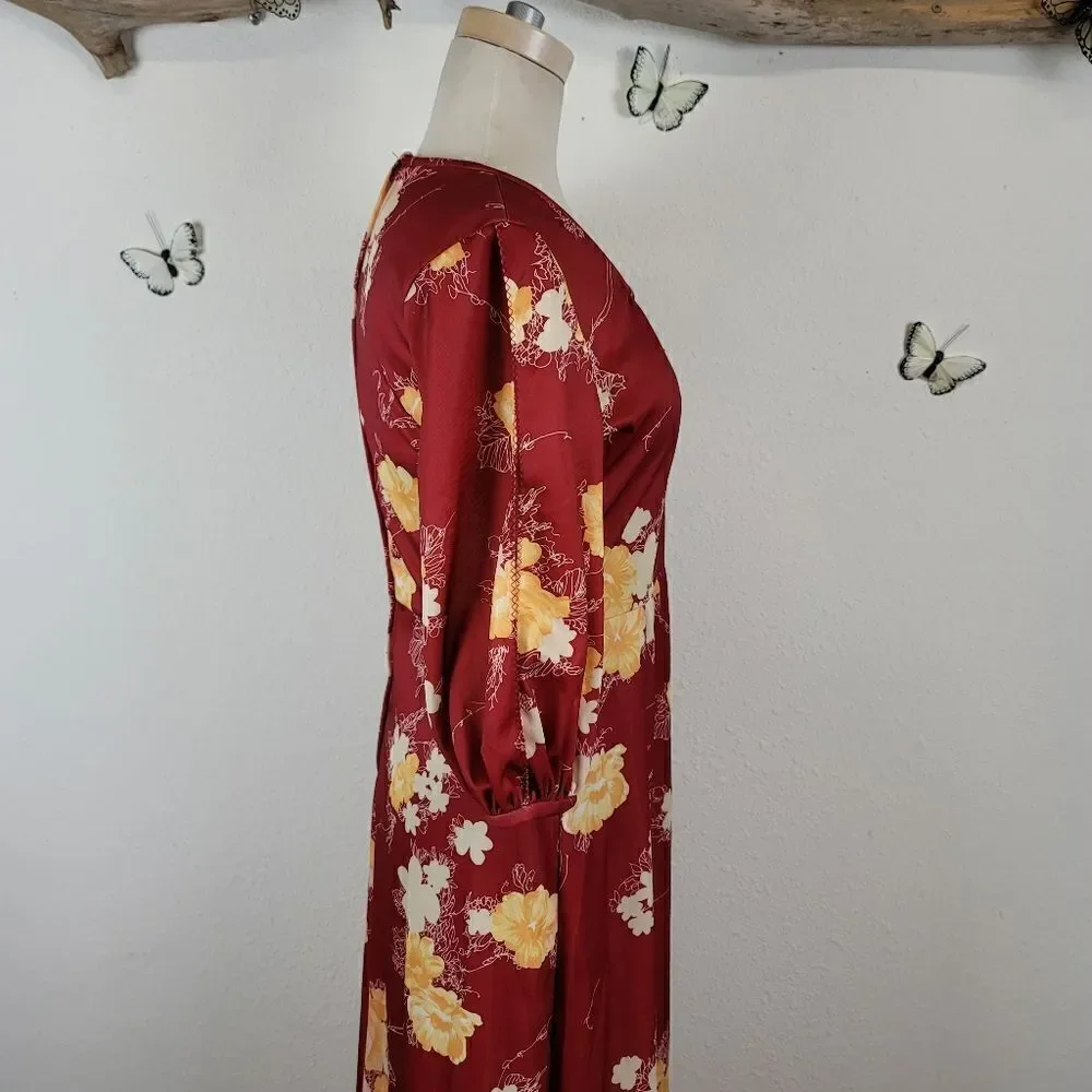 Vintage 70s Ronda Roy Floral maxi